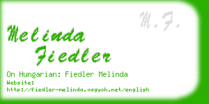 melinda fiedler business card